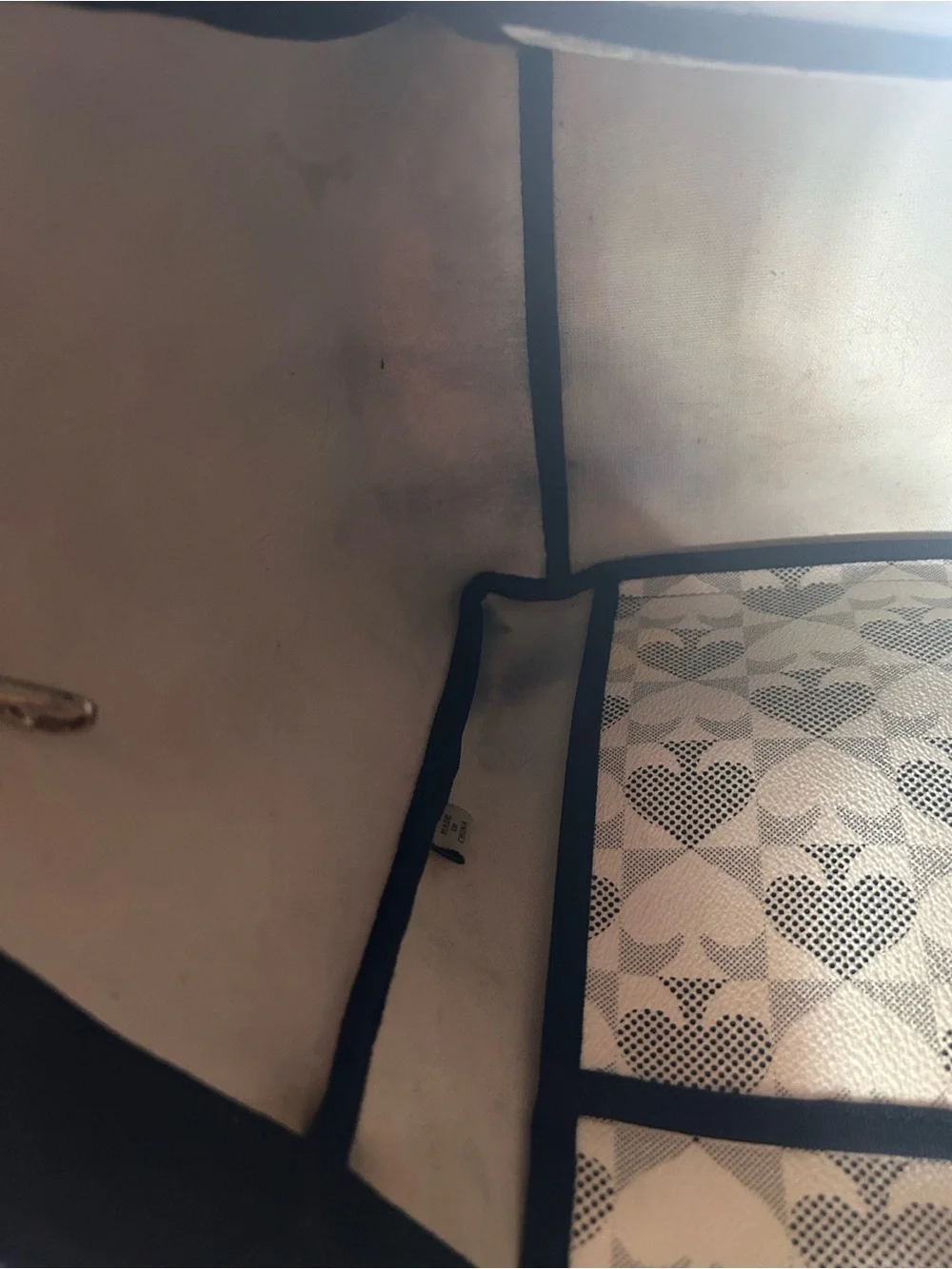 Kate Spade Cream and Black spade-Print Canvas Tote